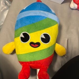 Soft Blue Stuffed Animal with Fluffy Ears and Cozy Texture